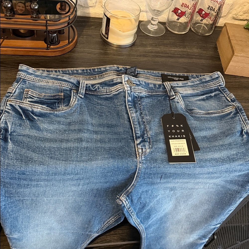 Men's Light Blue Bootcut Jeans by F Your Khakis - Picture 3 of 6